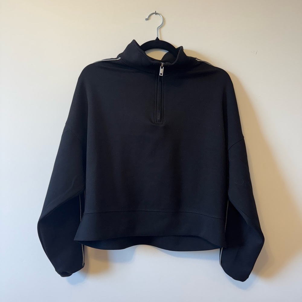 Black Half-Zip Pullover